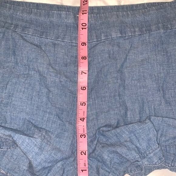 The Riviera Short Chambray Scalloped Hem Womens Size 12 Loft - Picture 9 of 10